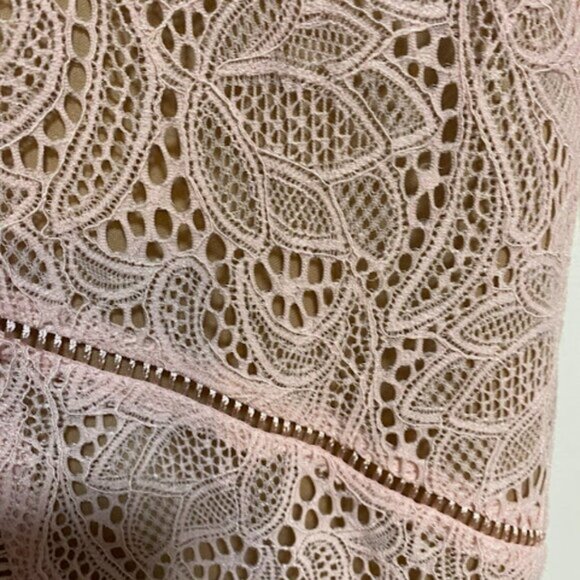 Bardot Pink Lace Long Sleeve Women's Mini Dress XS - Picture 10 of 12